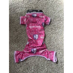 Snoop Doggie Doggs Pet Dog Pajamas Pink PJ's Size Medium Jammies